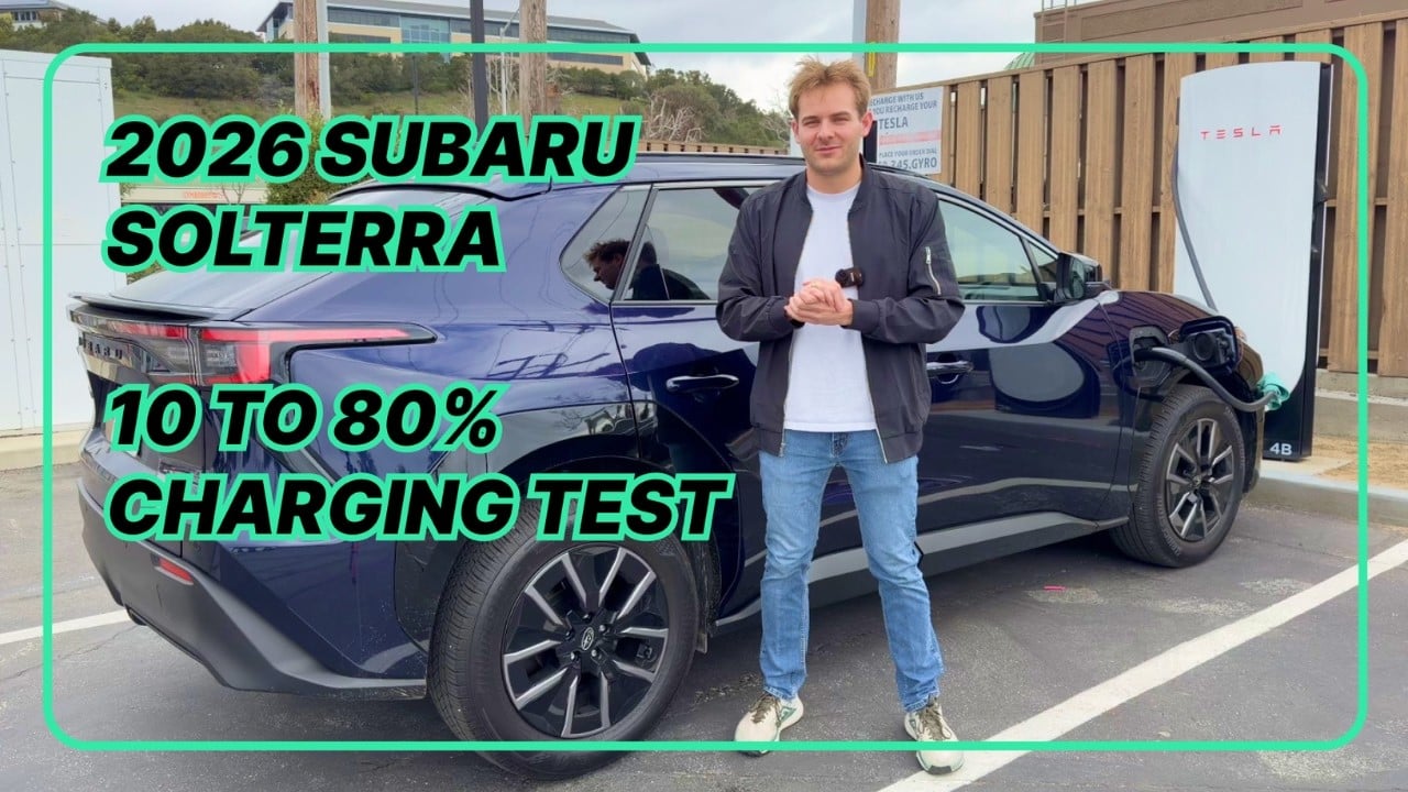 2026 Subaru Solterra 10 to 80% Charging Test