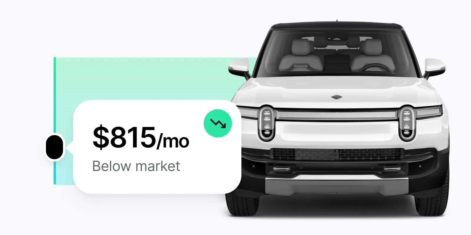 Electric truck on gradient backdrop