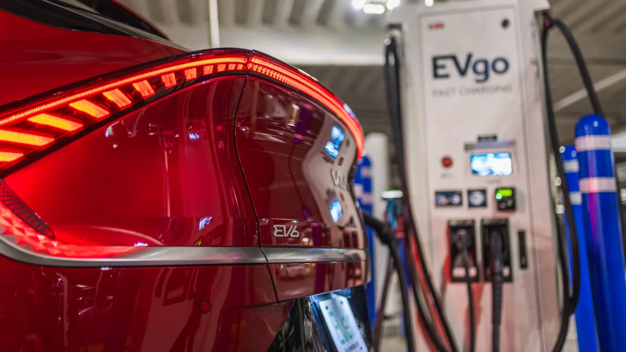 Kia Niro EV at an EVgo Charging Station